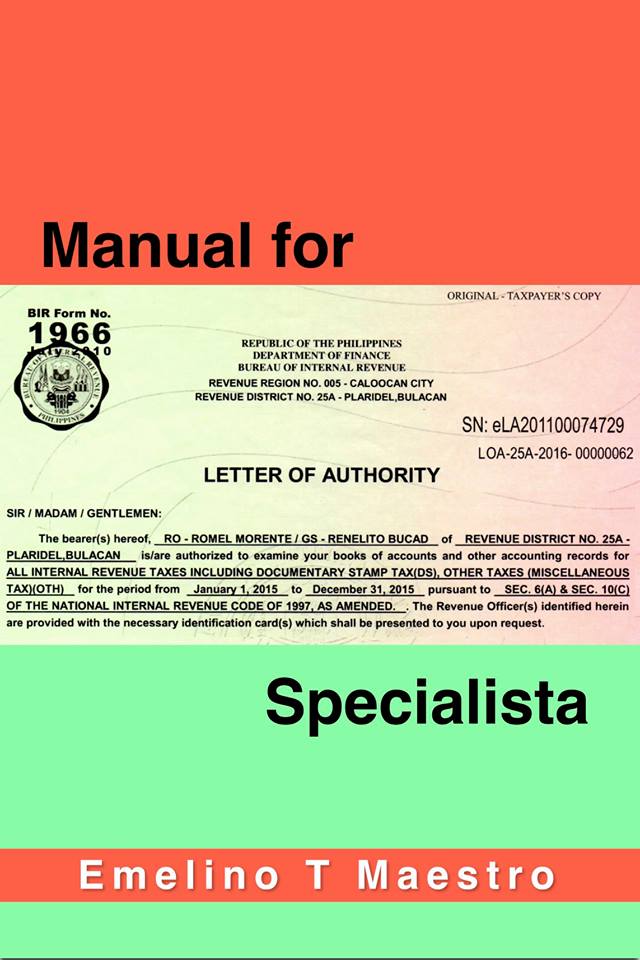 Manual for Letter of Authority Specialista